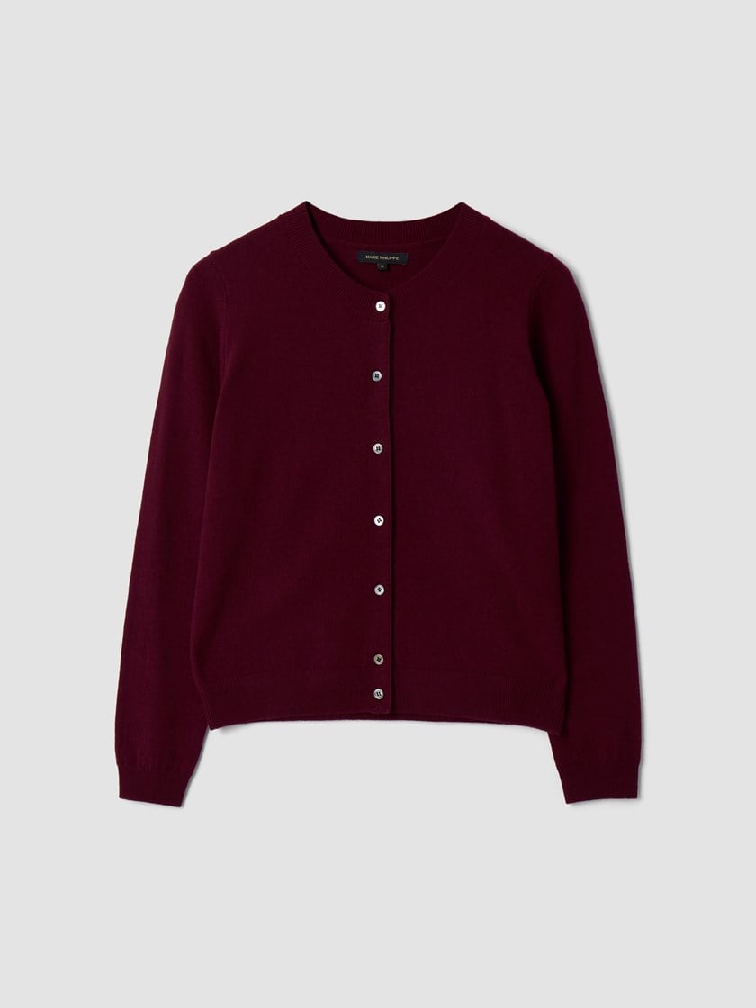 Vita merinocardigan Burgundy