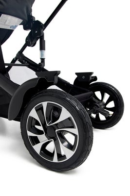 Beemoo Maxi 4 Twin Søskenvogn, Black/Black