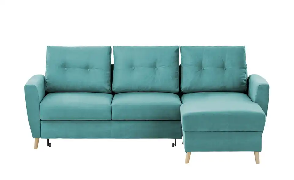 Ecksofa Carla Türkis/Petrol rechts