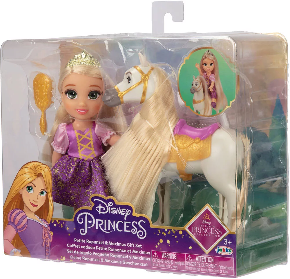 DISNEY PRINCESSES - POUPEE RAIPONCE ET MAXIMUS 15 CM