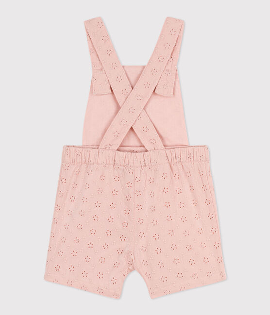 Salopette courte bébé en broderie anglaise