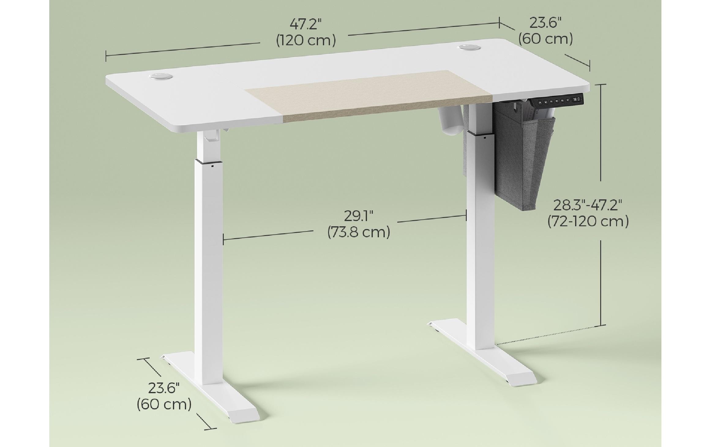 Stehtisch 120 x 60 cm, höhenverstellbar<br>Bürotisch