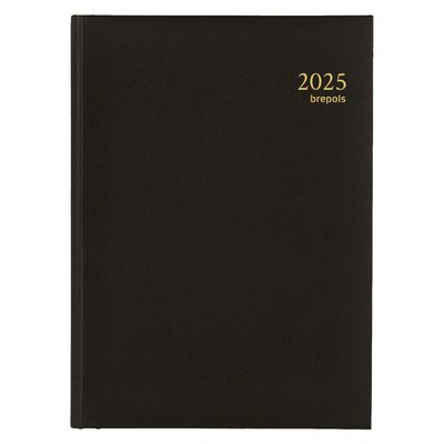 Agenda Lima Euro - 1 jour par page - A5 - noir - Brepols