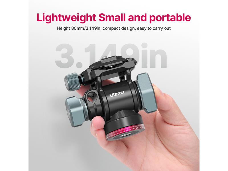 Ulanzi Stativkopf U-190 Mini Fluid Vielseitiger Mini-Fluidkopf
