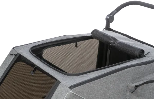 Trixie Bicycle trailer, S: 64 × 92 × 80/130 cm, grey/sage