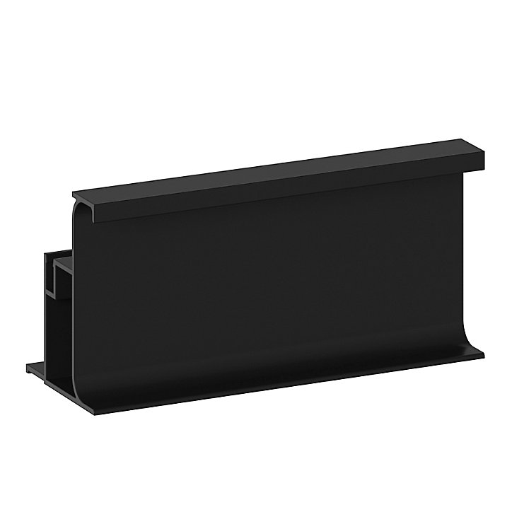 Rail d'extrémité de colonne noir H. 237 cm Caraway Innovo GoodHome