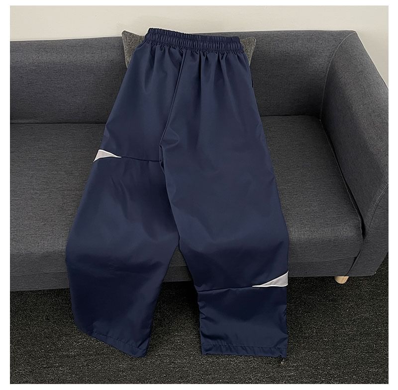 Mimiyox - Hoge taille kleurblok wijde joggingbroek