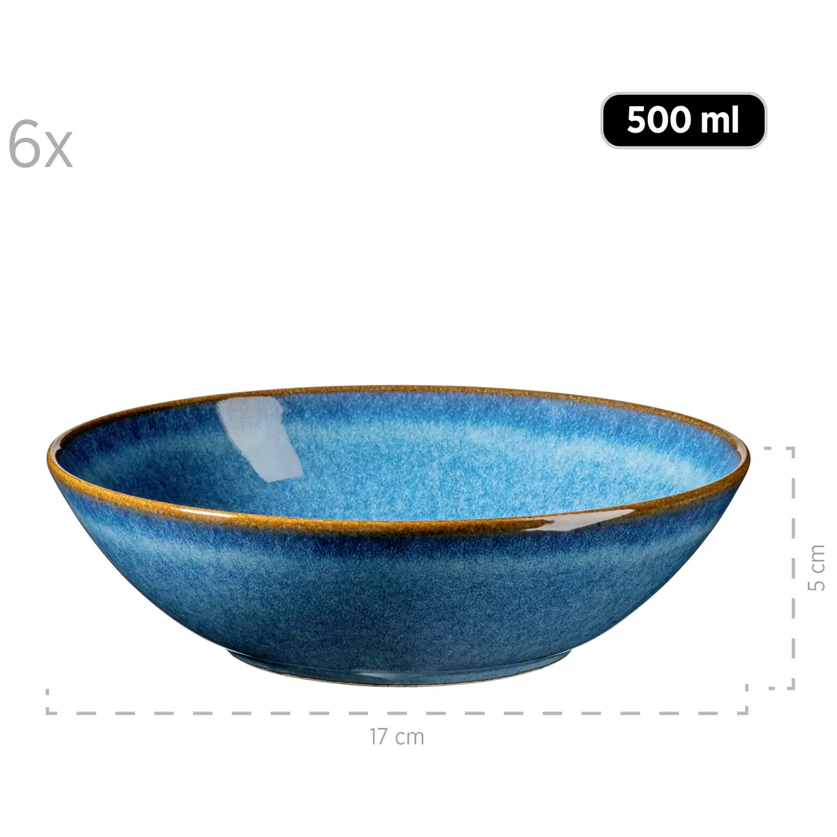 Salatset 7-tlg. OSSIA Blau