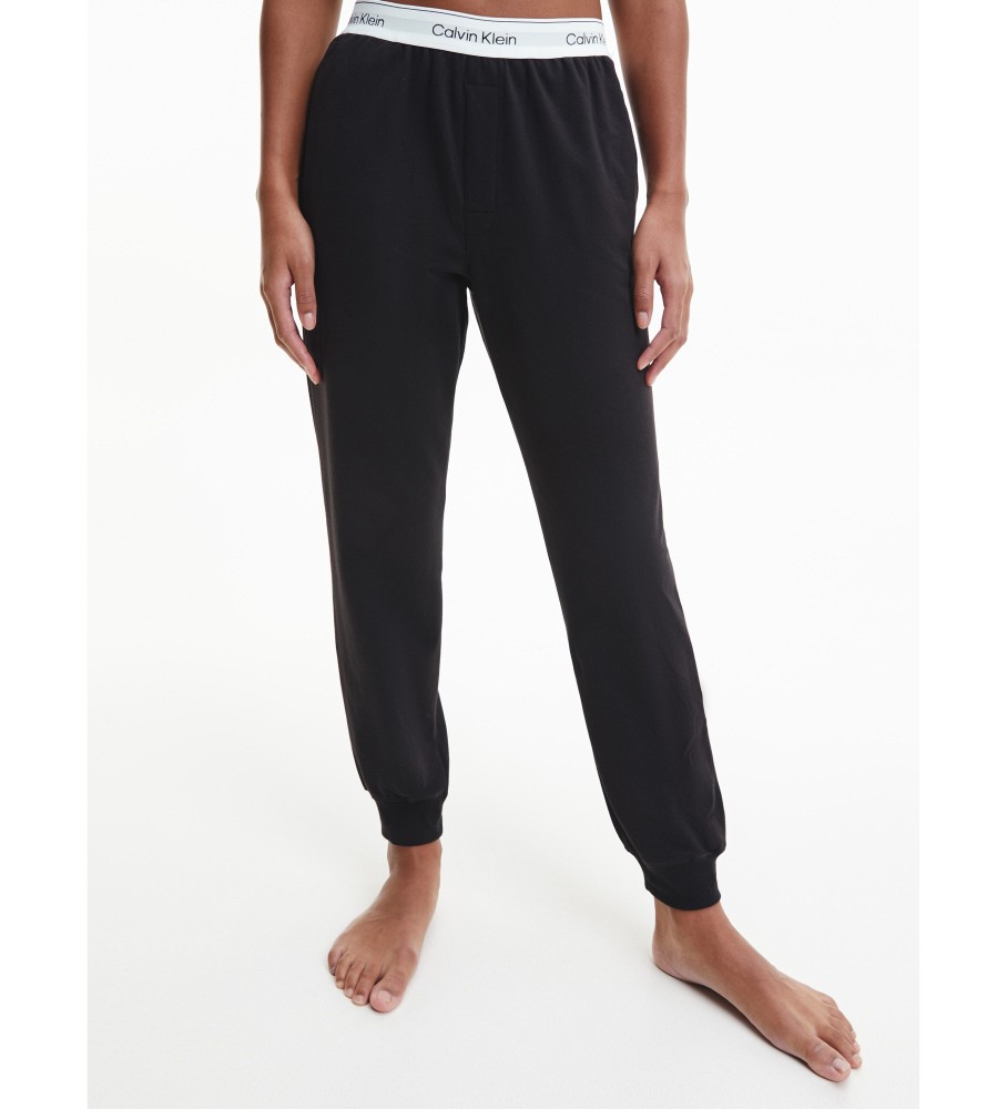 Calça de pijama comprida Calvin Klein Modern Cotton, preta.