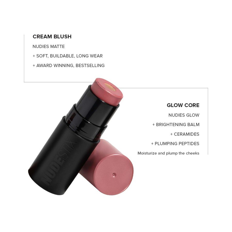 Nudestix Nudies Matte + Glow Core All Over Face Blush Color Pink Ice 5g