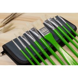 Set de pinceaux pour peinture à l'huile, 10 pièces