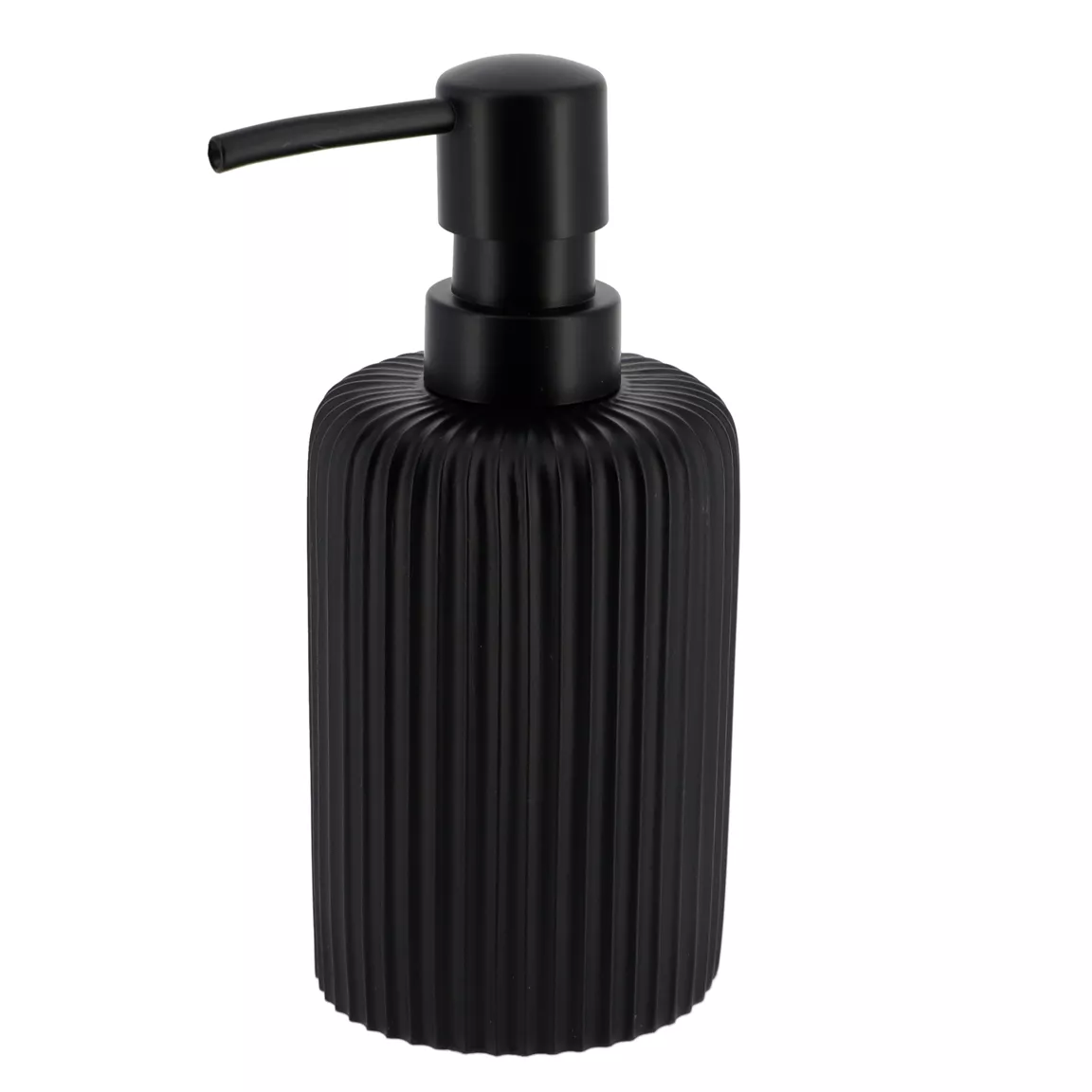 Set d'accessoires salle de bain résine Strié Noir