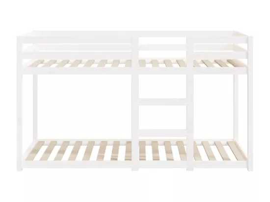 Lit superposé Blanc 75x190 cm Bois de pin massif