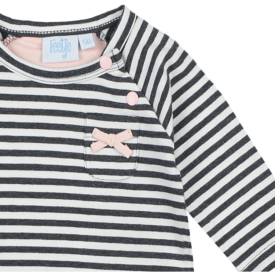 Feetje Longsleeve Ringel Dots anthrazit-melange