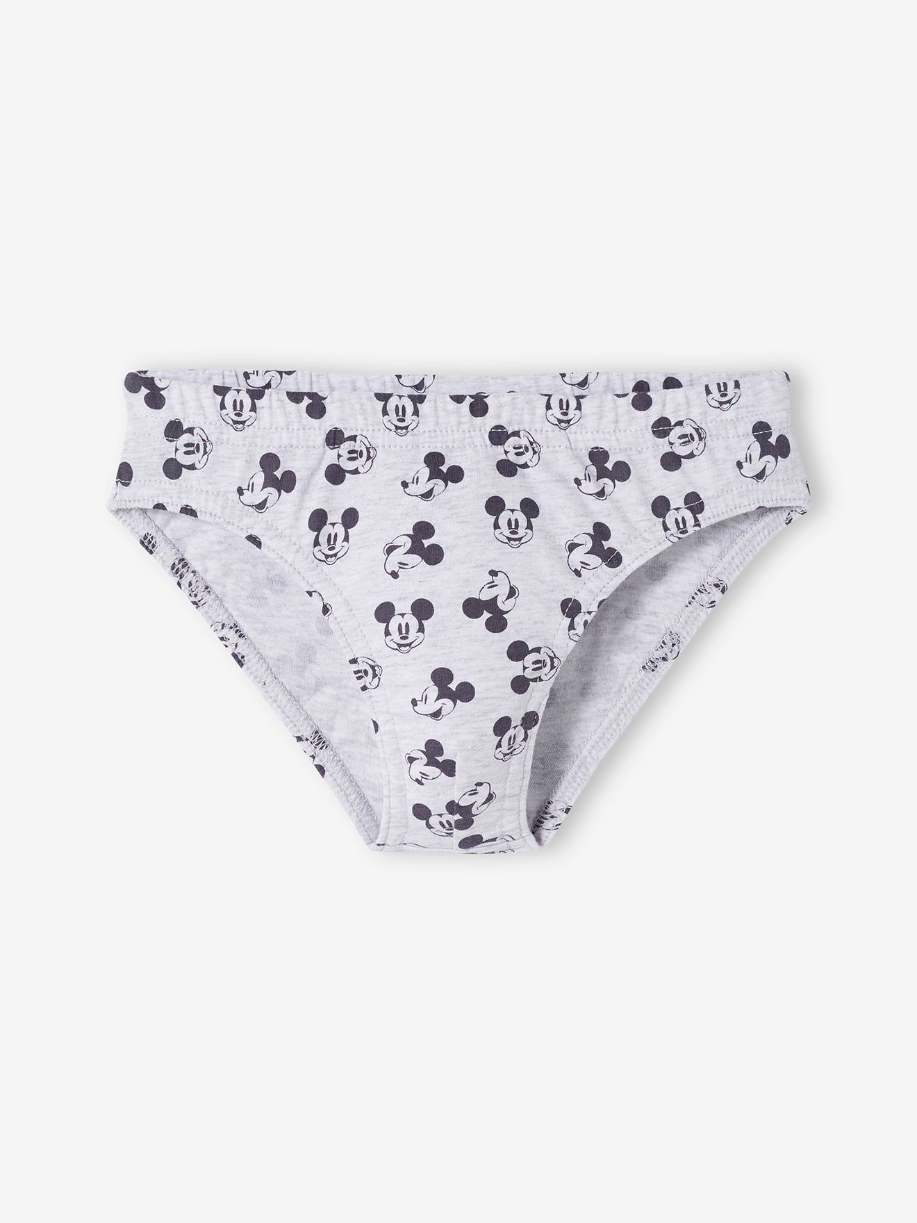 Pacote com 7 cuecas lisas azul-claras DS® Mickey com estampas.