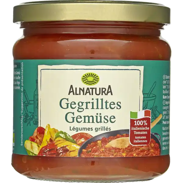 Bio Tomatensauce Gegrilltes Gemüse