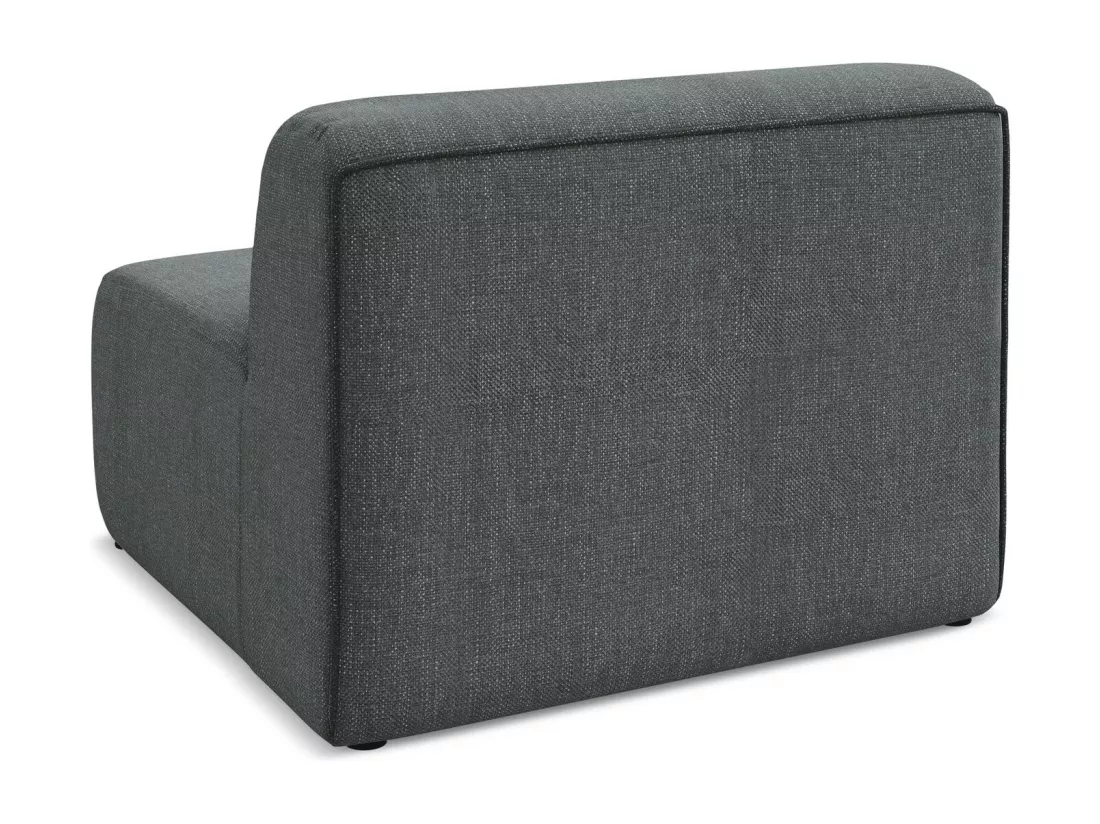 Fauteuil pour canapé modulable en tissu chenille - graphite - EKAHI