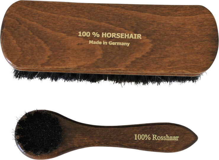 Nøgle & Hælebar Application and Shine Brush set Brun