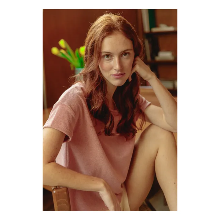 Emile et Ida T-shirt Zay Eponge - Collection Femme | Bois de rose