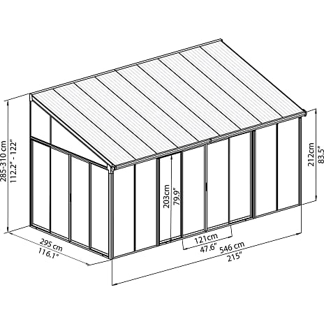 Palram - Canopia Sanremo udestue 3x5,46 m - hvid
