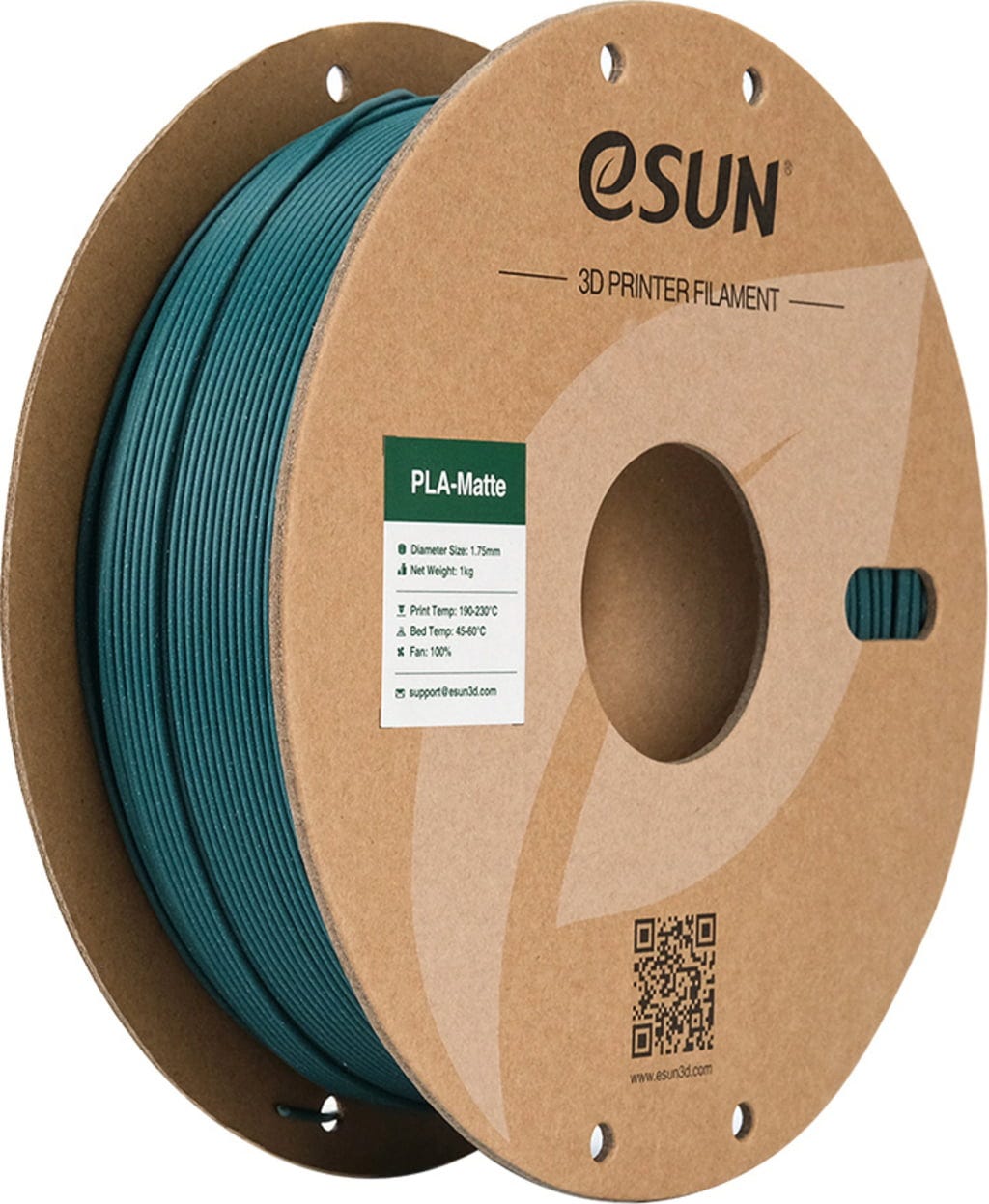 eSUN  PLA-Matte Morandi Green, 1,75 mm / 1000 g    Kostengünstiges Filament für Modelle mit matter Oberfläche