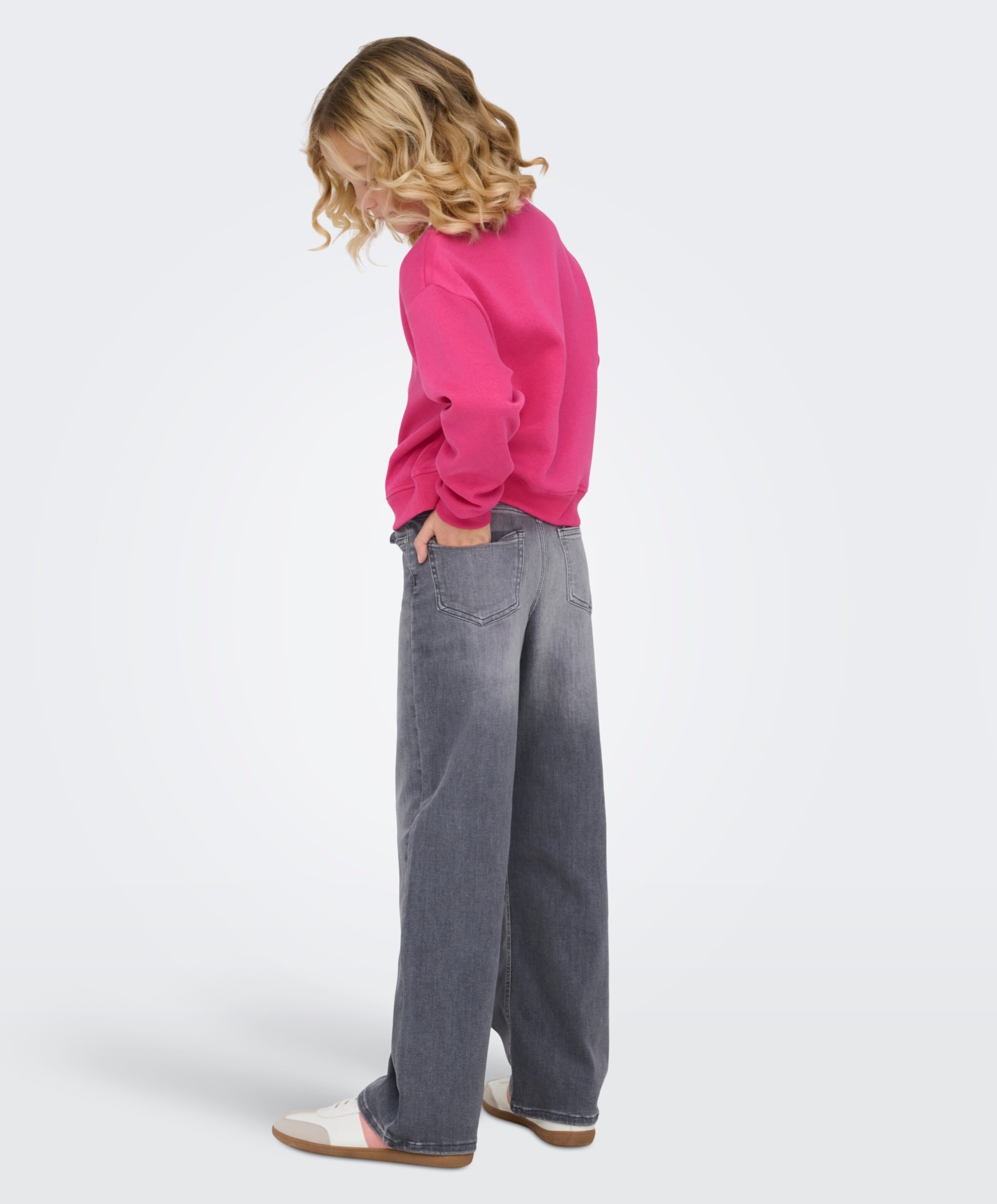 Only KOGMADISON BLUSH WIDE GD DNM NOOS meisjes jeans grijs