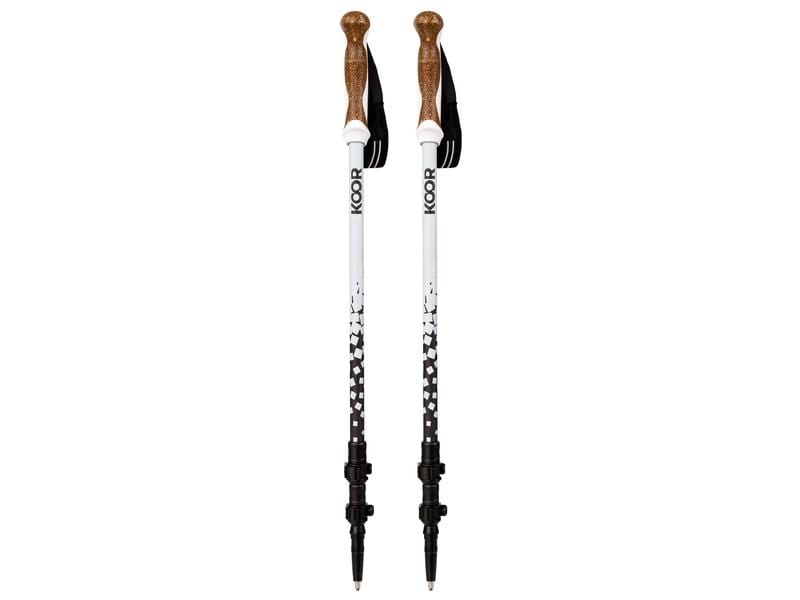 KOOR Wanderstock Carbon Castoor Weiss Trekkingstöcke 63 - 140 cm