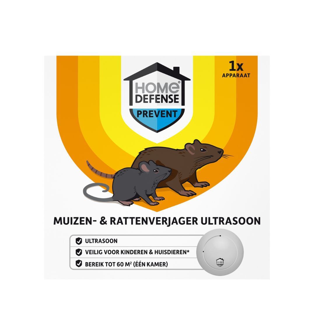 Home Defense Muizen- En Rattenverjager Ultrasoon 60M2 (1 stuk)