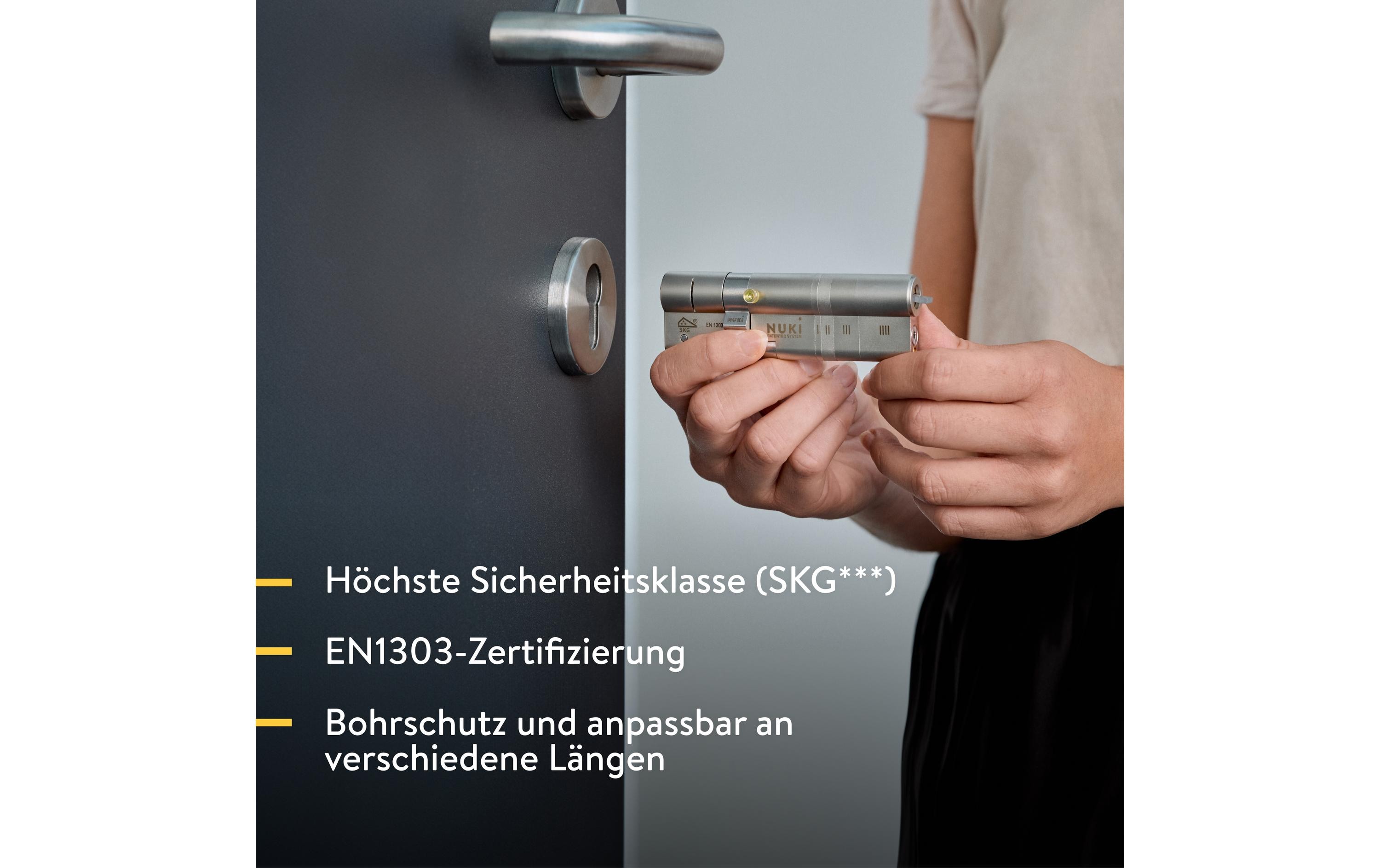 NUKI Smart Lock ULTRA EU-Zylinder Weiss<br>Elektronisches Smart Home Türschloss