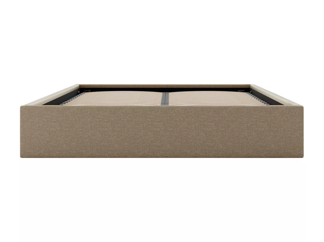 Sommier coffre 140 x 190 cm en tissu - Taupe - PONTOS de YSMÉE