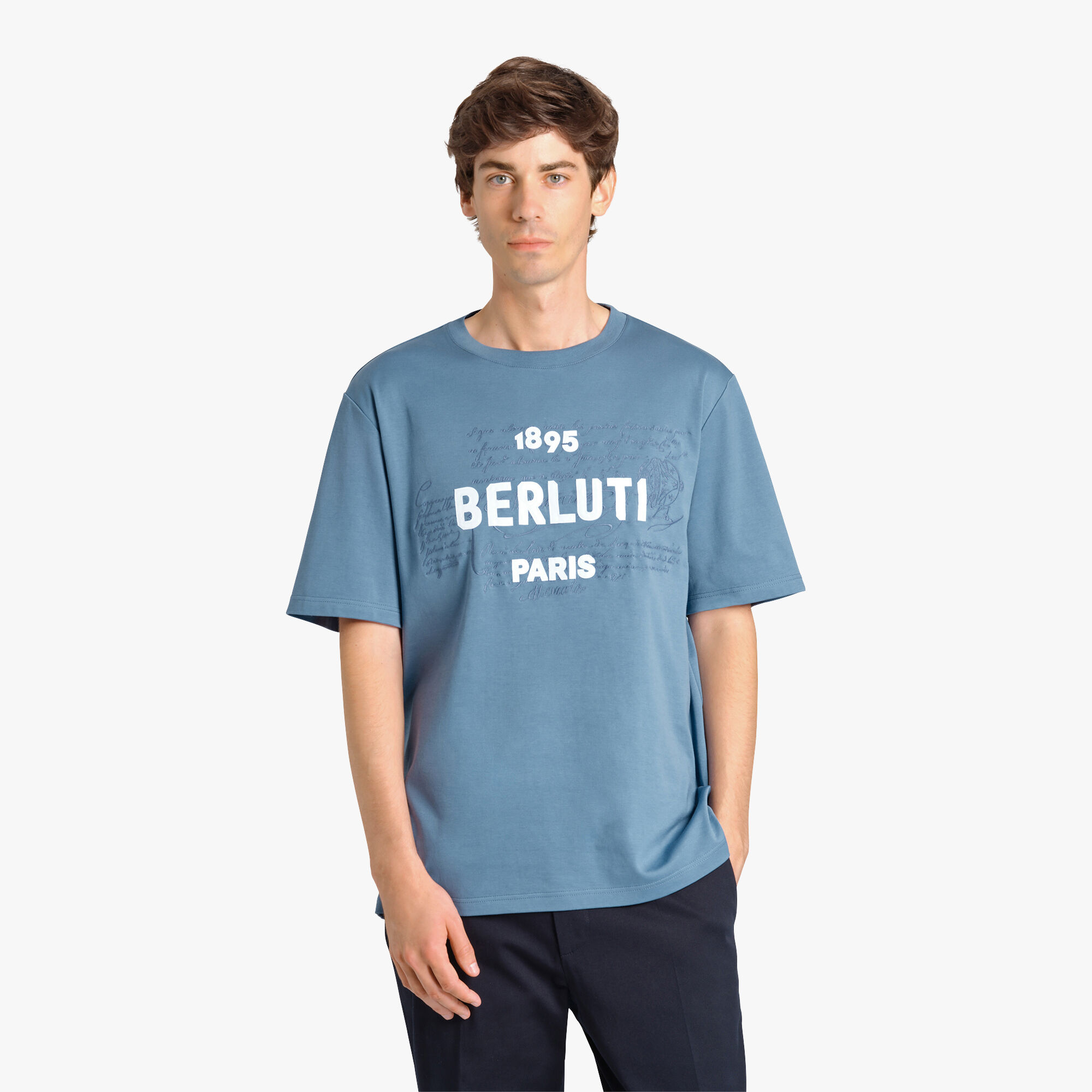T-Shirt À Logo Et Broderie Scritto