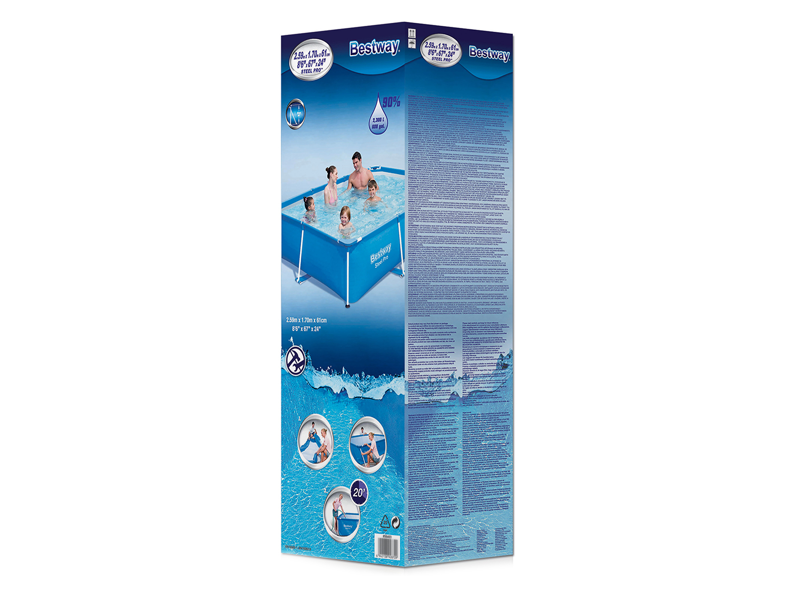 Bestway Frame Pool 259 x 170 x 61 cm