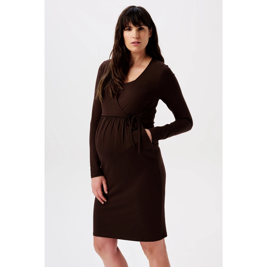 Noppies Still-Kleid Gaja nursing bi-stretch dress Coffee Bean