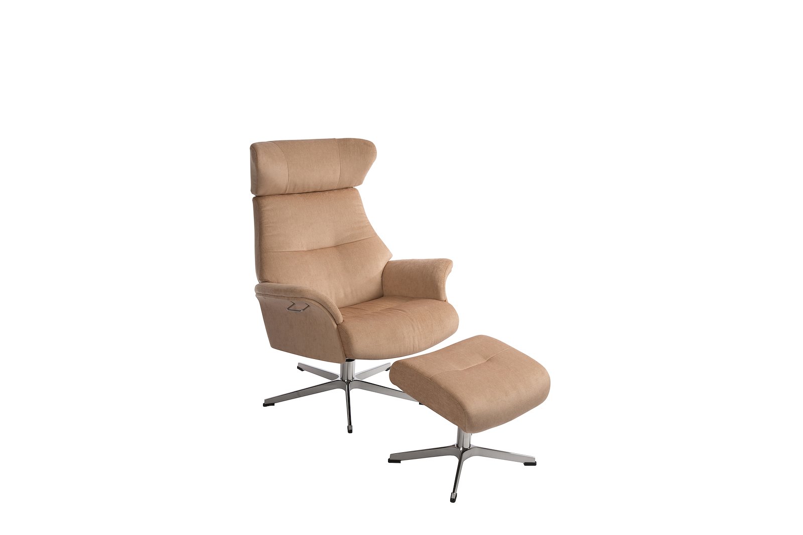 Air krakk I tekstil Evita 1373-14 Salmon, standard svingfot alu. Skrog helkledd