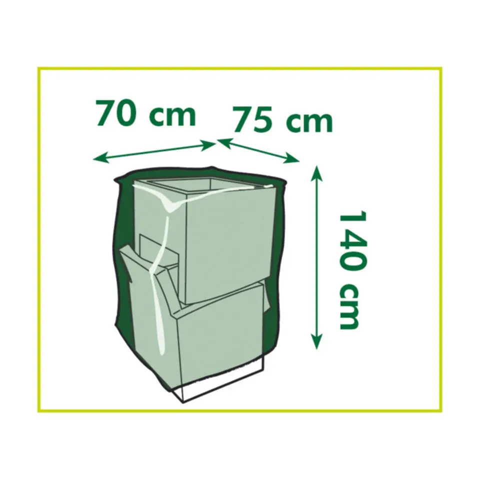 Beschermhoes voor stapelstoelen - grijs - 140 x 70 cm