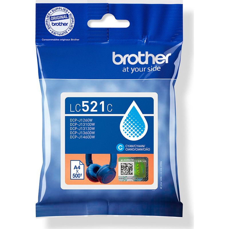 Brother LC521C Cartouche d'encre originale - Cyan