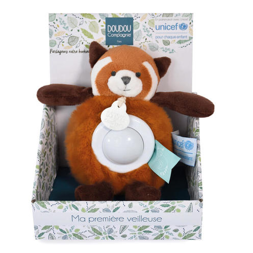 Veilleuse Panda Roux UNICEF 20 cm - DOUDOU ET COMPAGNIE
