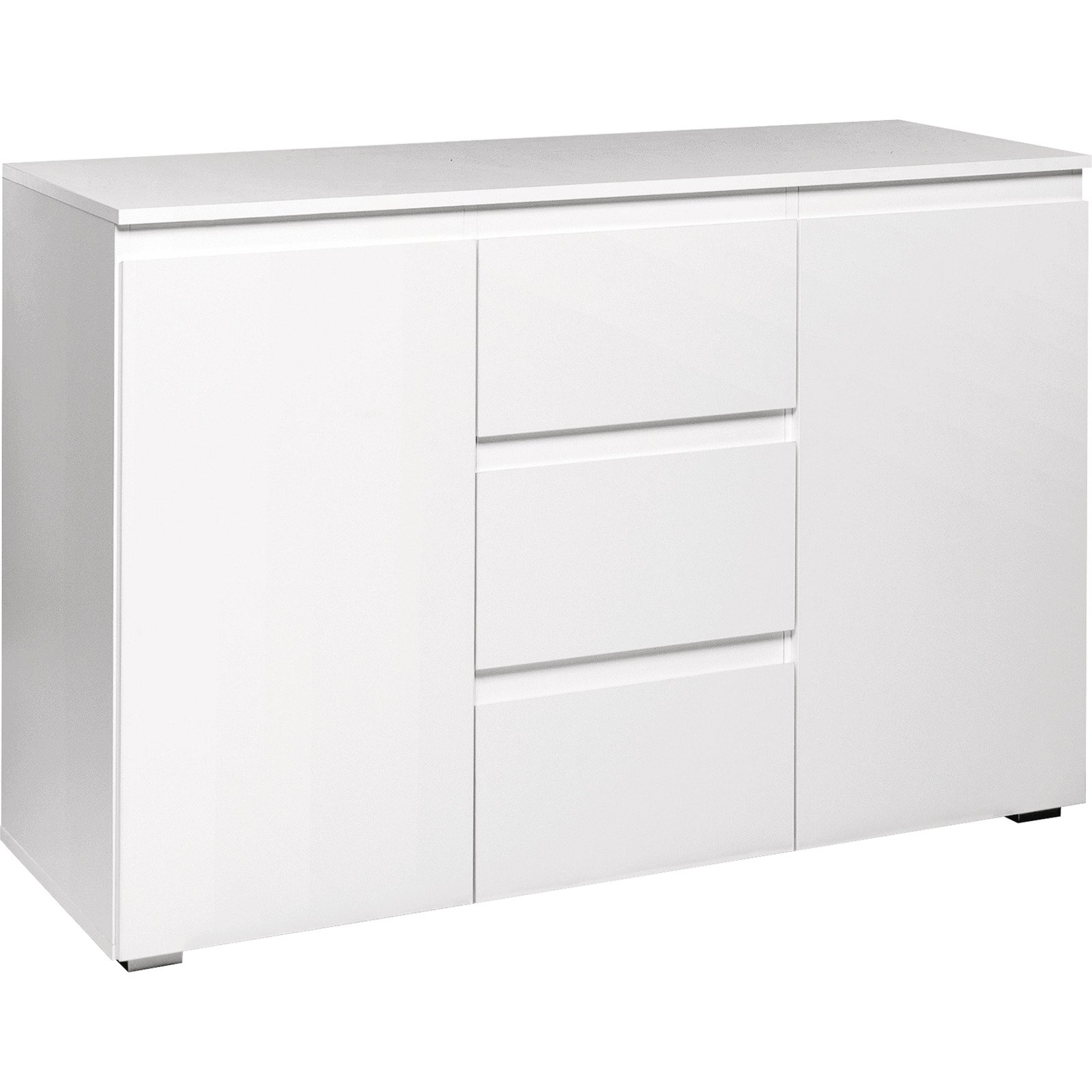 Kommode Shark Dekor weiss matt 120 x 80 x 40 cm