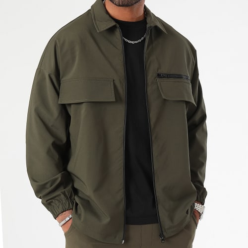 Veste Zippée Avec Poches 0283 Vert Kaki
