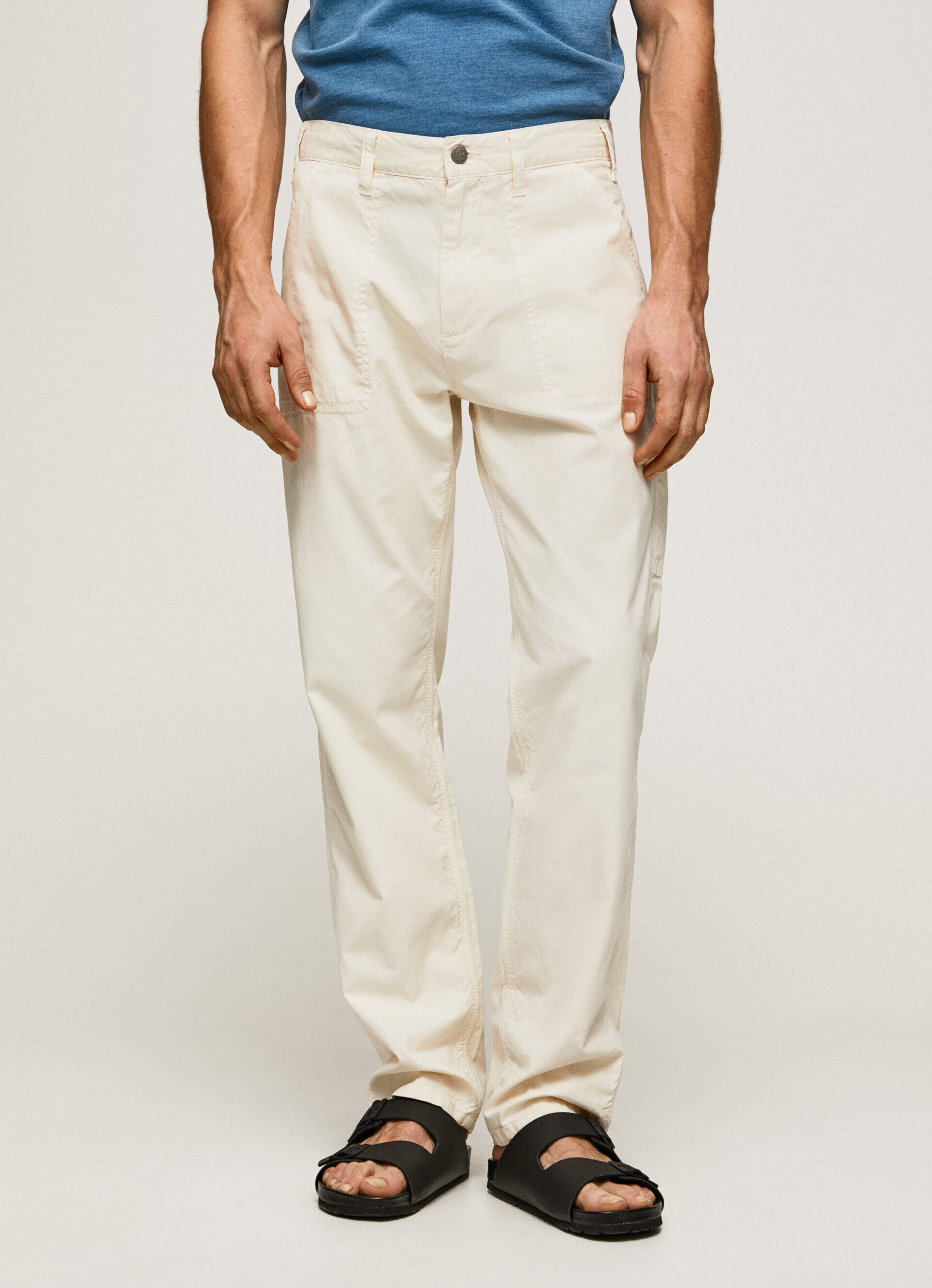 Calça cargo Newton Worker - branco marfim