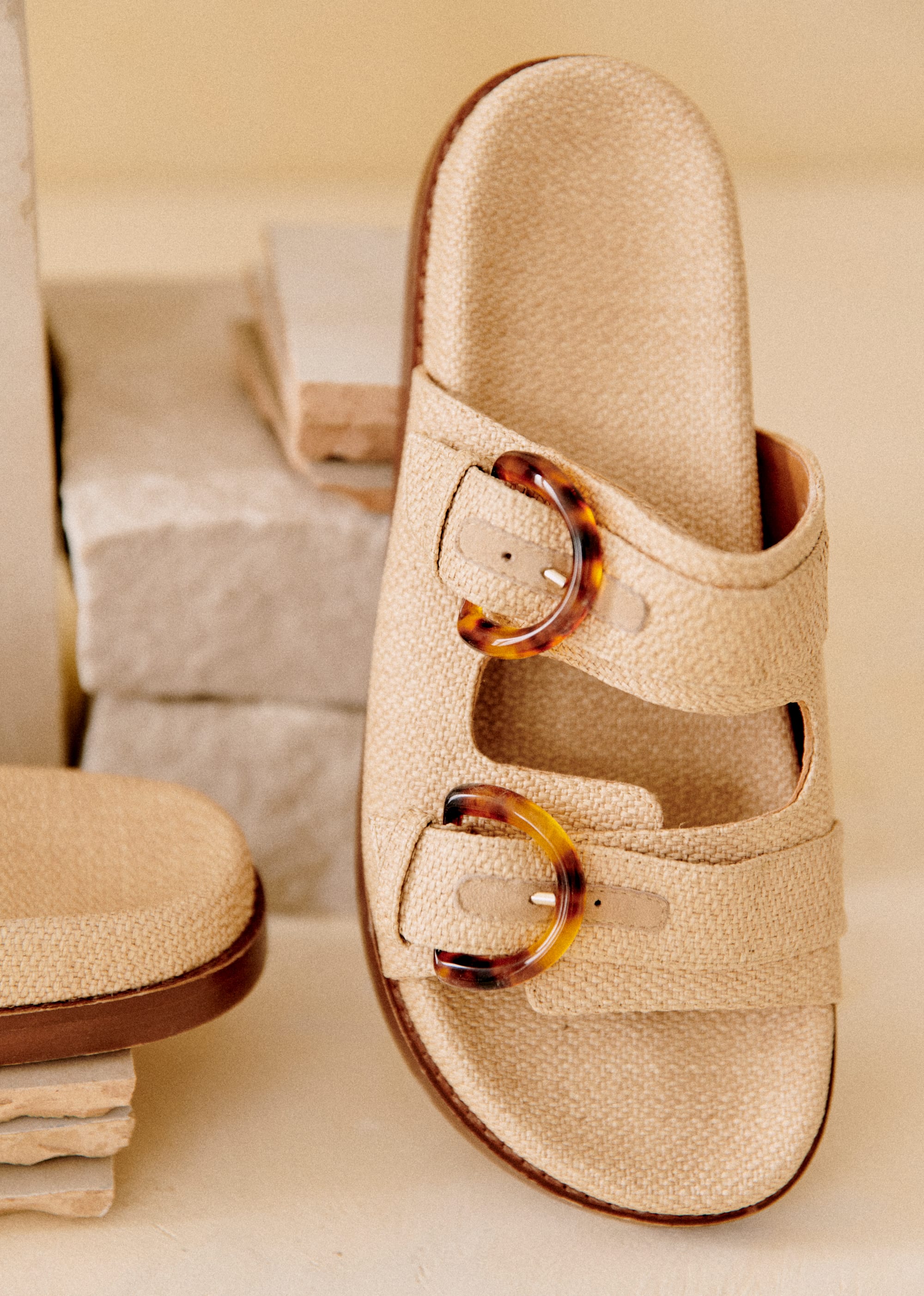 Mule Low Lenny - Textile naturel - SOULIERS/SOULIERS Sandales 5906235