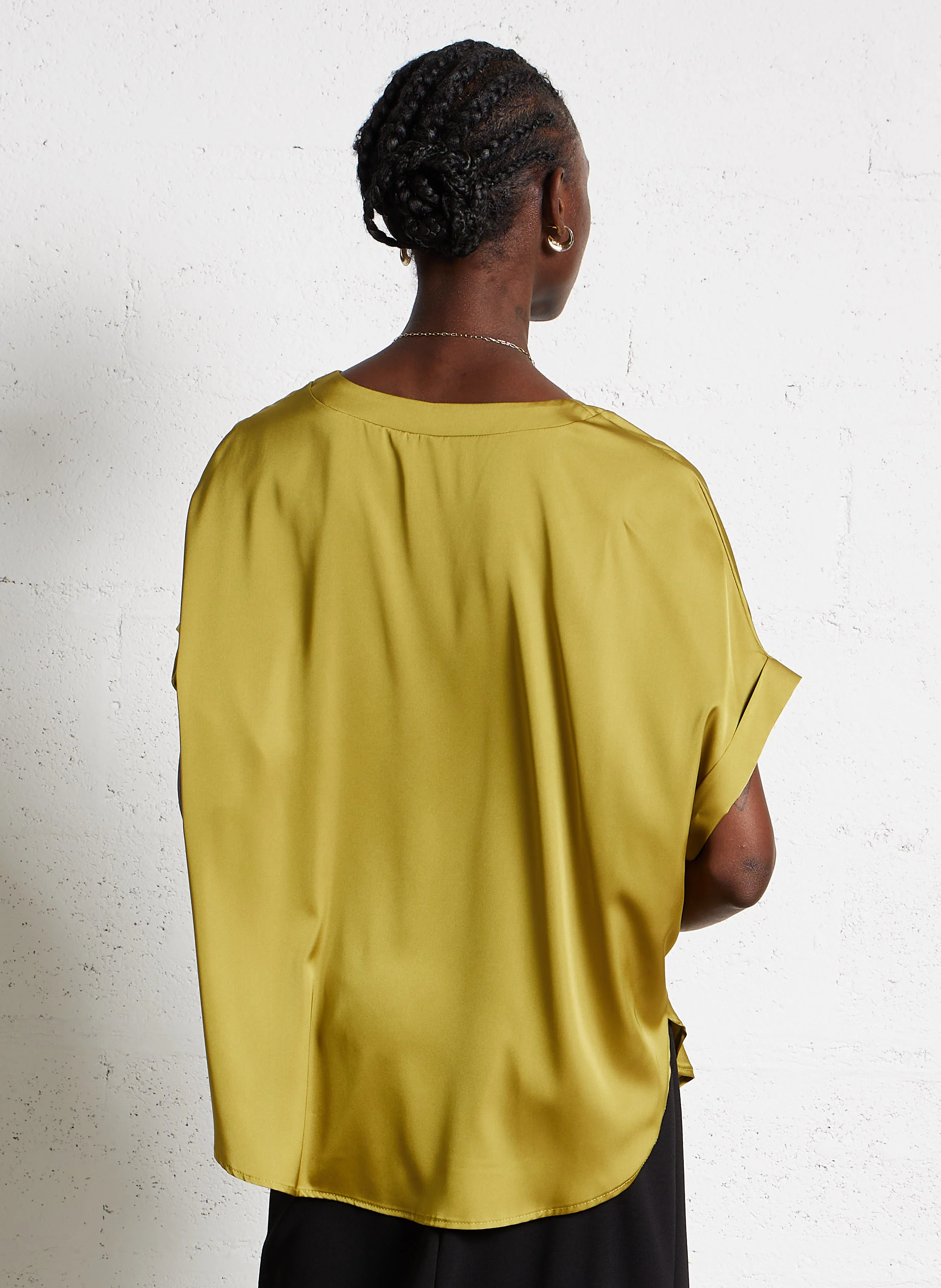 Top col V| Jaune