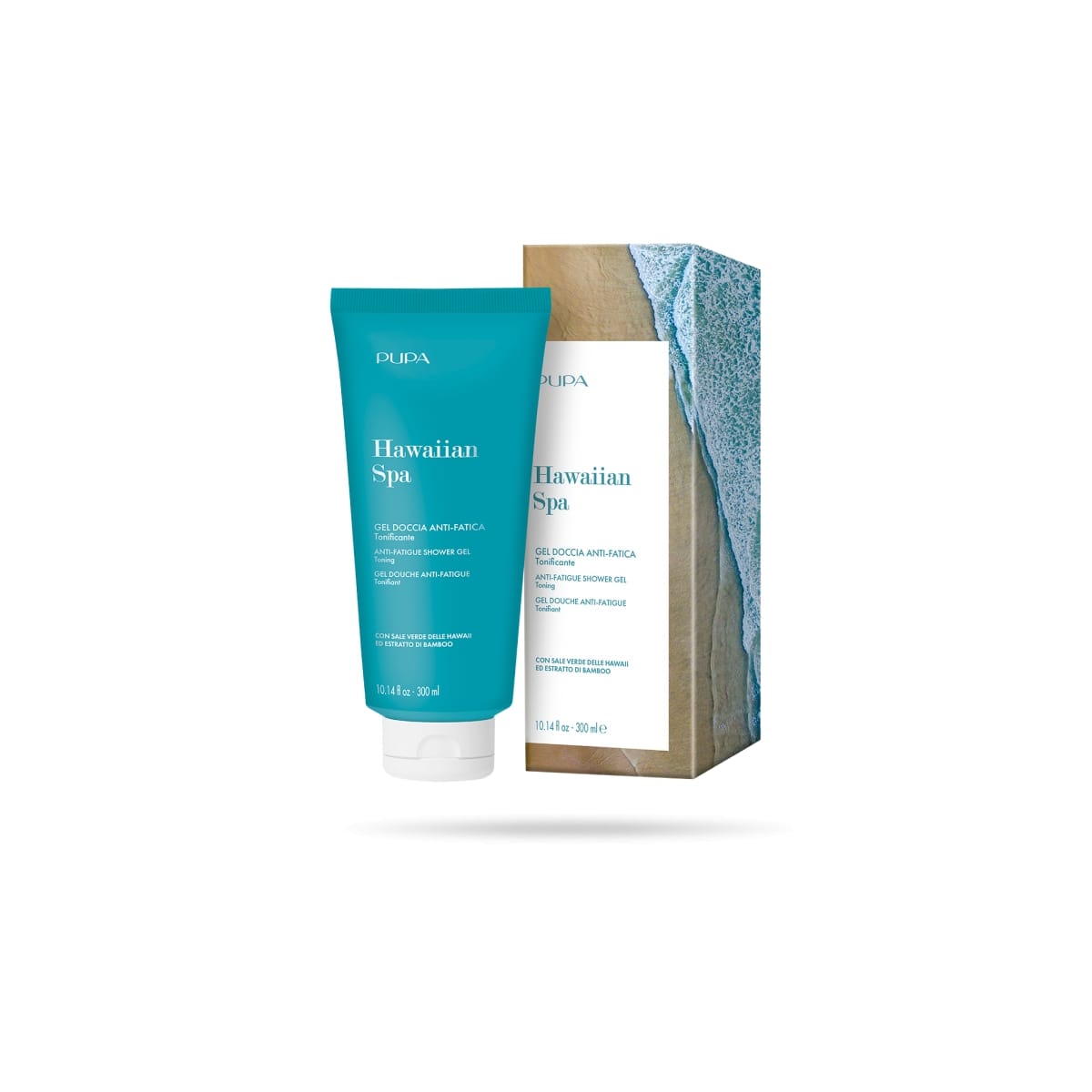Pupa Hawaiian Spa Gel Douche Anti-Fatigue A Base de Sel Vert d’Hawaï et Extrait de Bambou