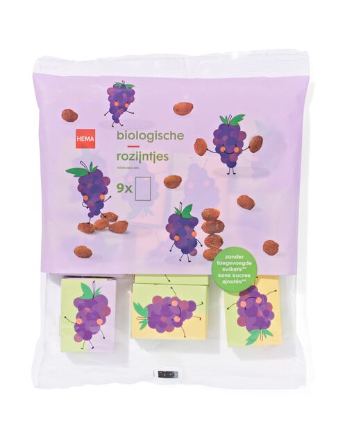 sachets raisins secs bio - 9 pièces