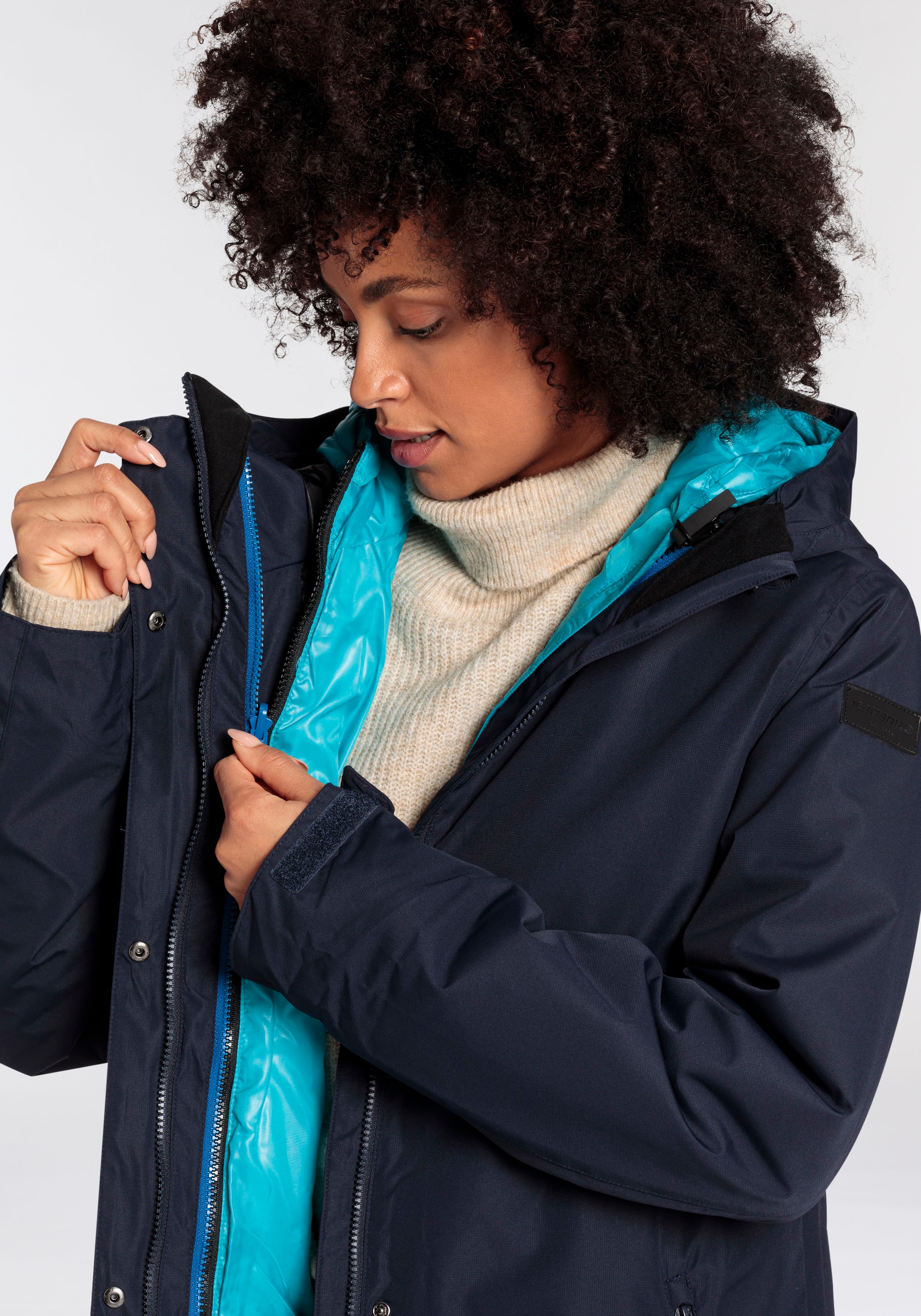 Icepeak 3-in-1-Funktionsparka »PHILIPPSBU« mit Kapuze Winterjacke Wasserdicht, Winddicht & Atmungsaktiv