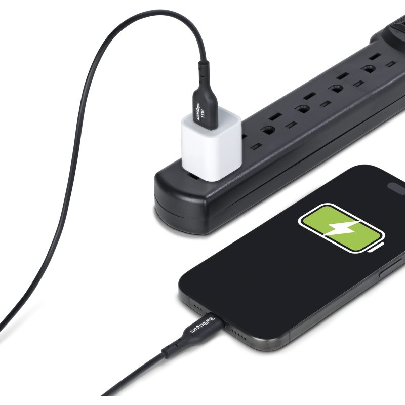 StarTech.com Câble de Charge USB-A vers USB-C de 1m, Charge et Synchronisation, 3A, USB 2.0, Gaine TPE - Cordon de Charge USB Noir