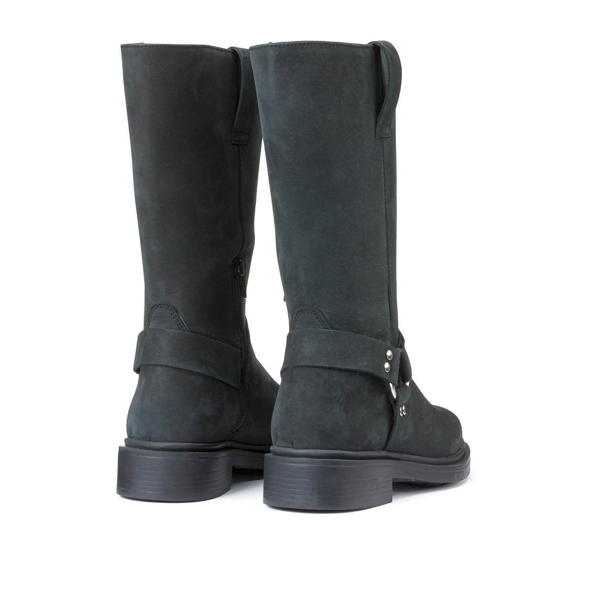 COLEÇÕES LA REDOUTE<br>Botas de motociclista em couro nobuck