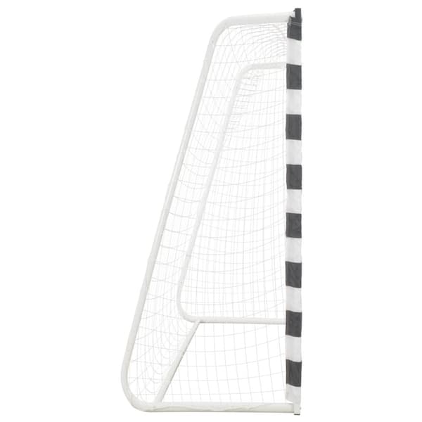 vidaXL Fotballmål 300x200x90 cm metall svart og hvit