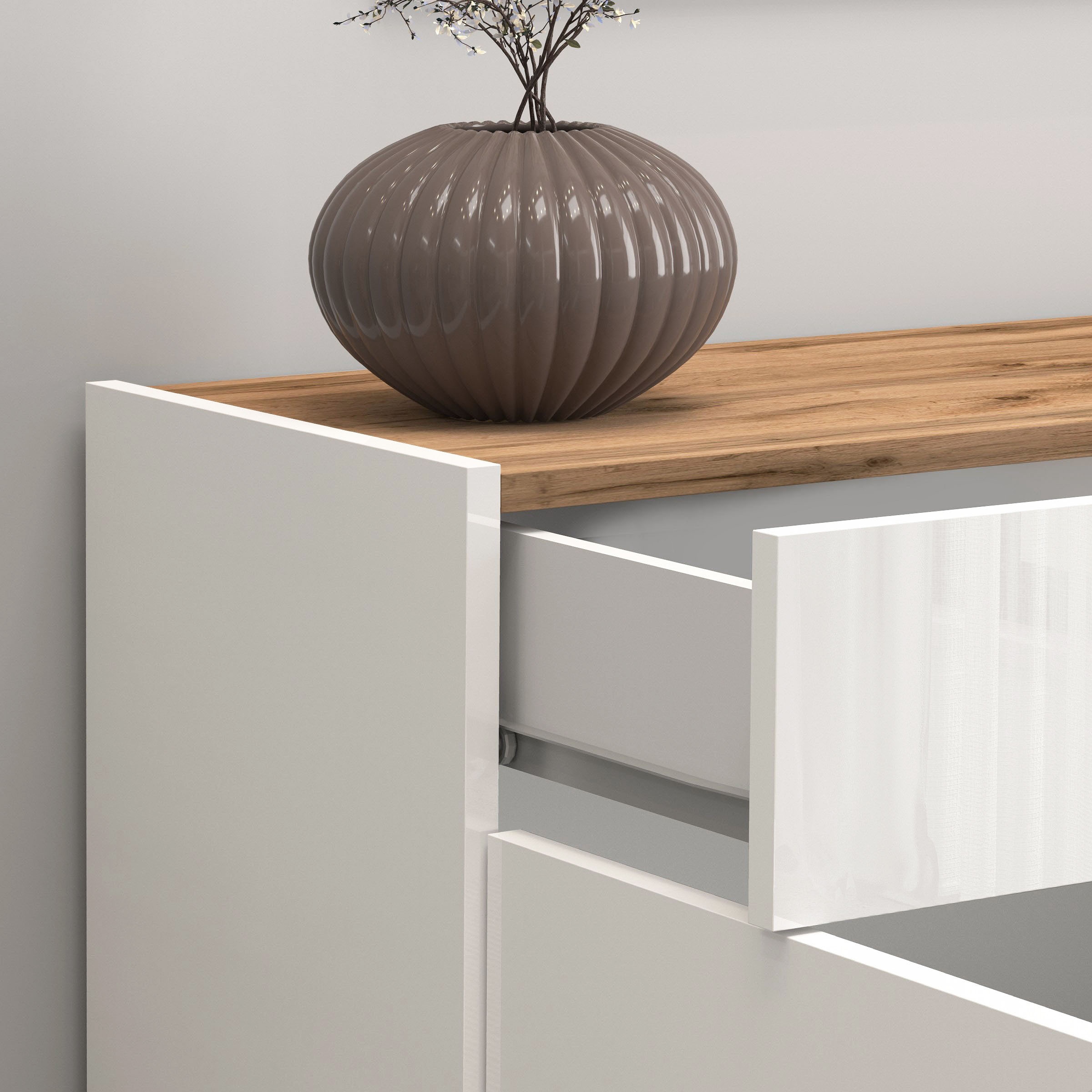 INOSIGN Sideboard »Garda, Kommode, Schrank, 2 Türen, 1 Schublade, Made in Italy« 2 Türen, 1 Schublade,grifflos  Breite 80,9 cm