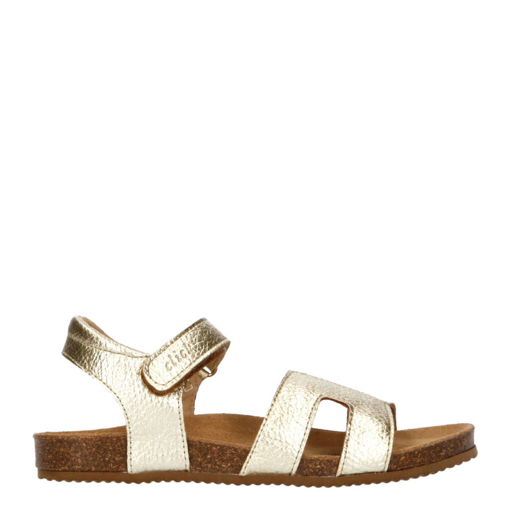 Clic! leren sandalen goud